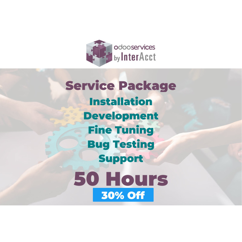 50 hours - Development/Support Services for Odoo 50 hours - Development/Support Services for Odoo