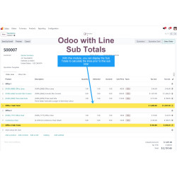 Order Line Subtotal by InterAcct for Odoo v16
