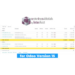 Order Line Subtotal by InterAcct for Odoo v15